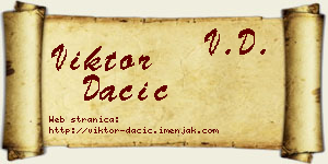 Viktor Dačić vizit kartica